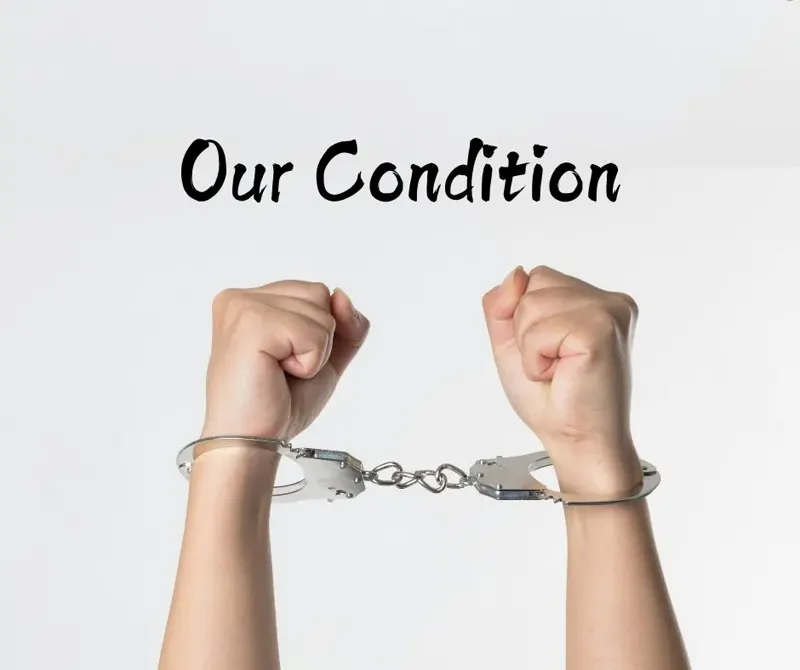 Our Condition: two clenched hands